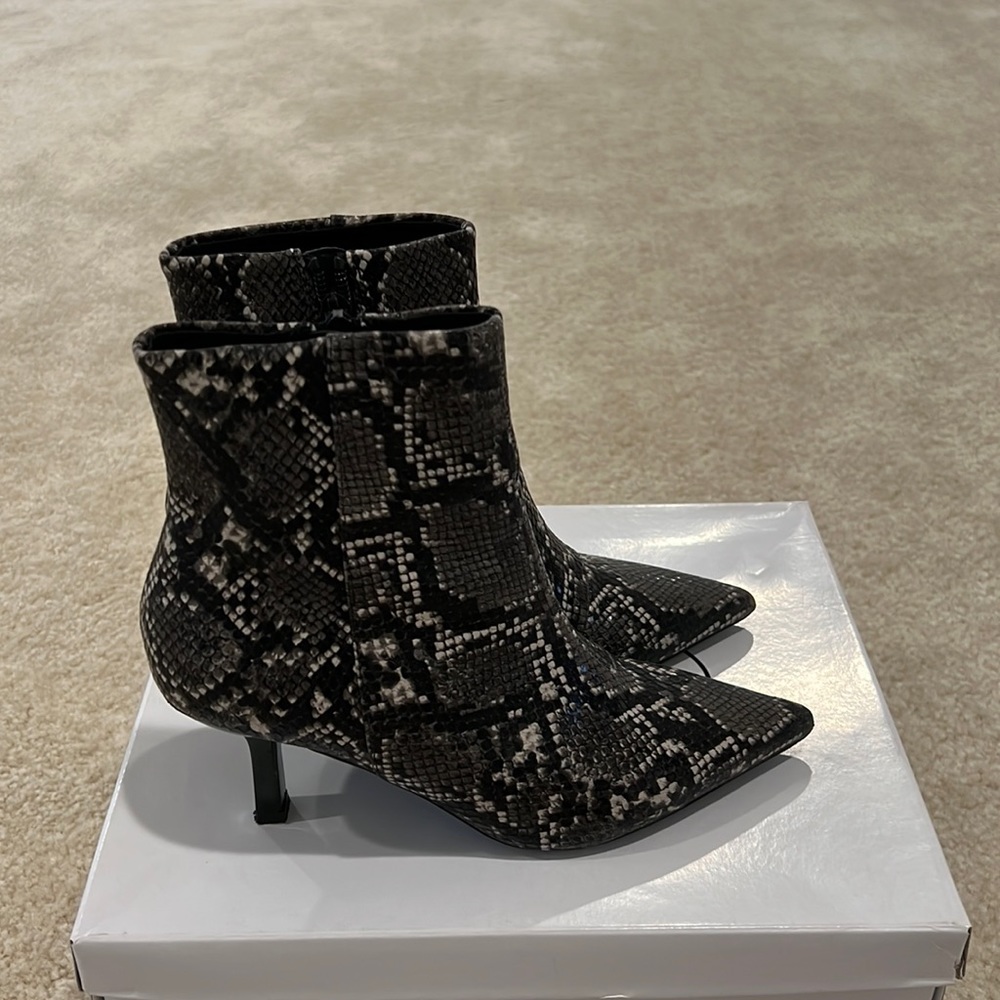 Steve Madden Sparrow Grey Snake Booties - image 2